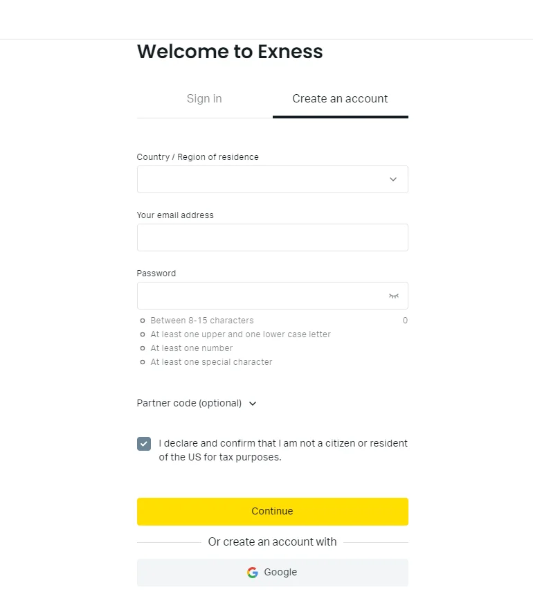 Creating and Accessing Your Exness Account