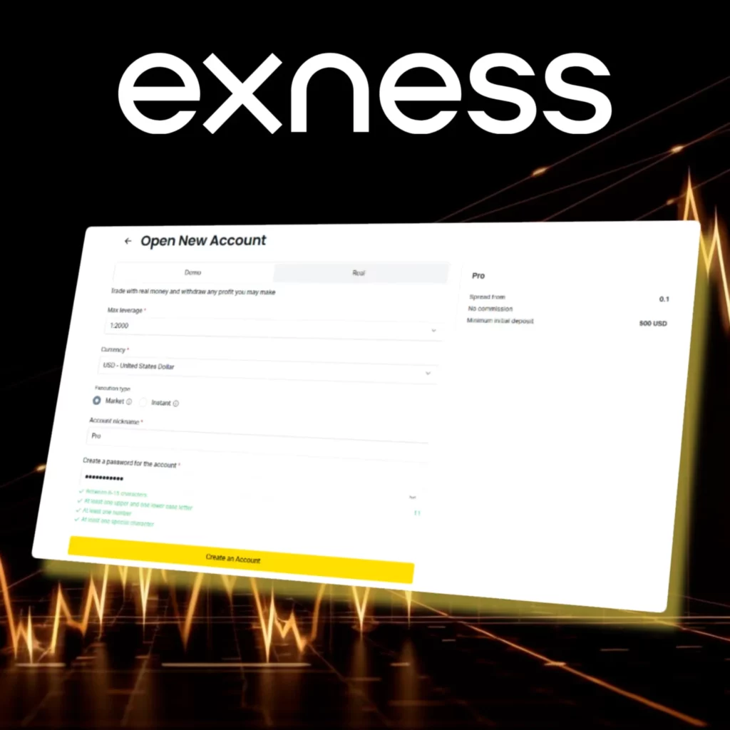 Sign up Exness Account